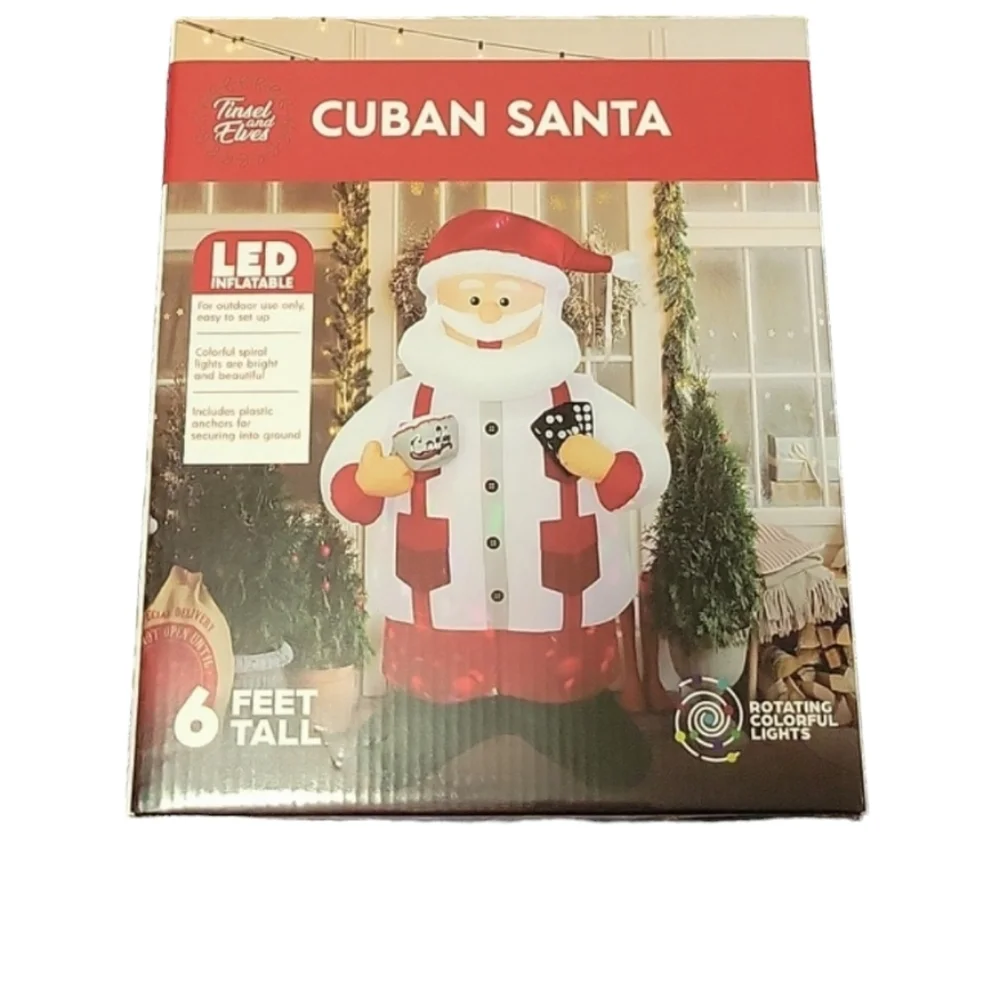 Cuban Santa LED Inflatable 6 Ft - Picture 2 of 3